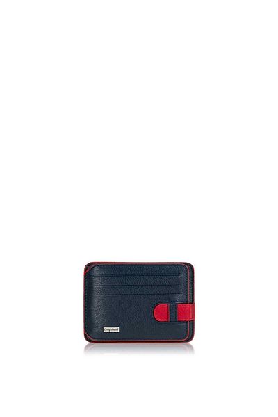 CENGİZ PAKEL Γνήσιο δέρμα Cengiz Pakel Card Holder - 2404-σκούρο μπλε-κόκκινο