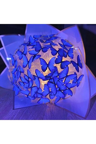 Genel Markalar Kelebek buketi, led ışıklı kelebek buket, solmayan çiçek buket...