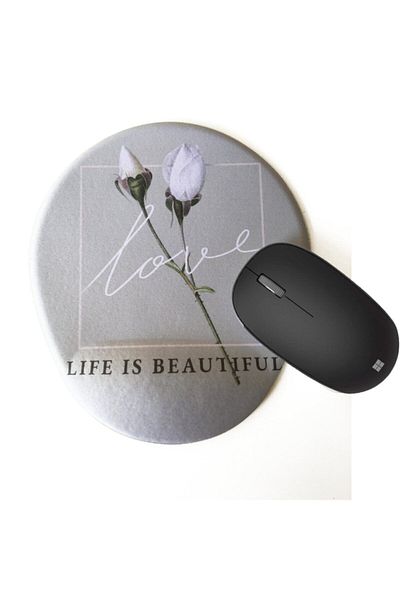 4k tasarım Life Is Beautiful Mouse Pad με υποστήριξη καρπού