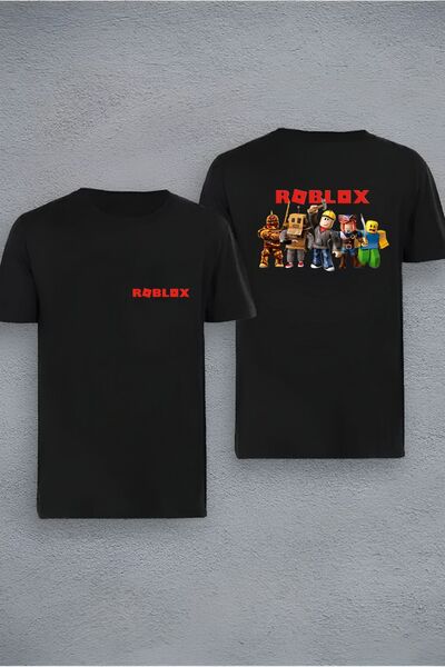 Massgai Tricou unisex cu imprimeu Roblox, 100% bumbac