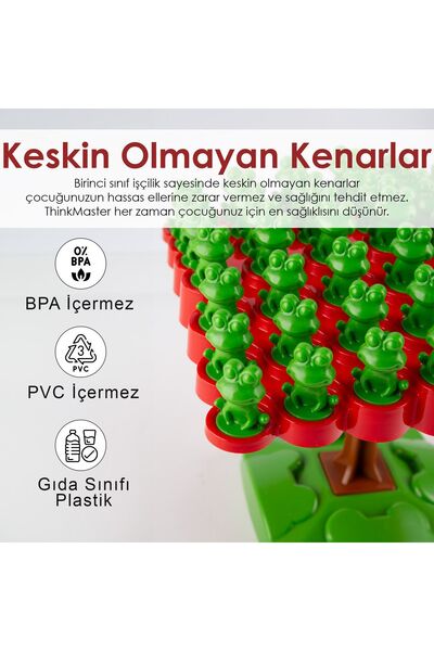 ThinkMaster Kurbağa Denge Ebeveyn Çocuk Etkileşimi Oyunu Eğitici Oyuncak Kurbağa Ağacı Denge Oyunu