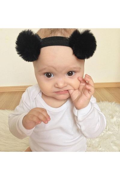 Tinystar Baby Kids 3 τεμαχίων βελούδινο Pompom Bandana Σετ
