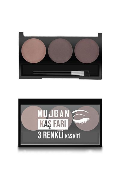 MUJGAN Romantic Flower 3-Piece Eyebrow Shadow 01