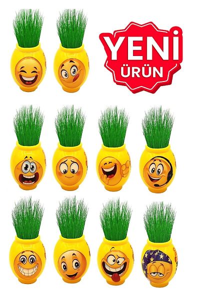 Emoji 40 Pieces Gift for Student 1 Year Old Birthday Gift Grass Man Preschool Activity