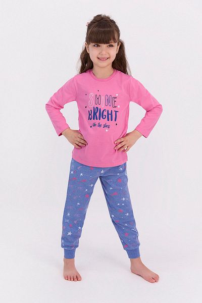 ROLY POLY Pink Girl's Pajama Set - Rolypoly Shine Bright Like The Stars