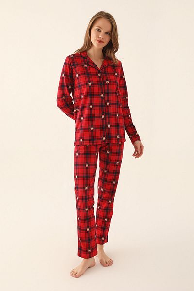 Arnetta Navy Blue Women's Shirt Pajamas