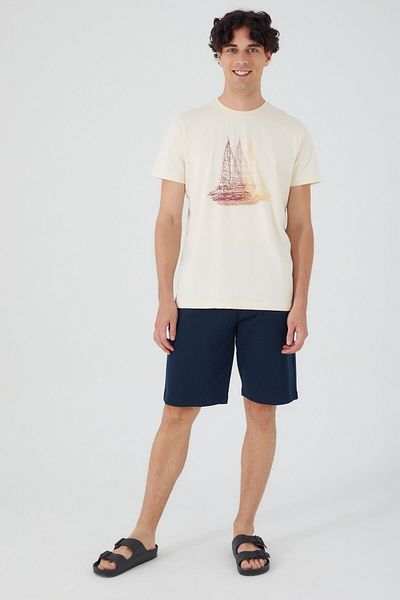Arnetta Ανδρική στολή βερμούδας Sailing And Sea Off-White