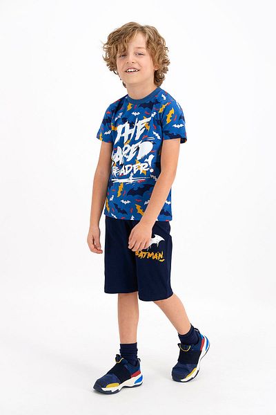 Batman Boy's Navy Blue Capri Suit