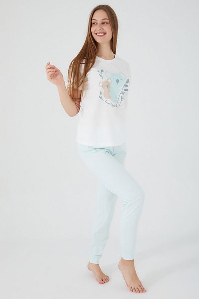 ROLY POLY Rolypoly Girl's Cream Short Sleeve Pajama Set