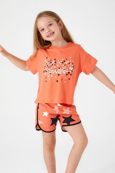 ROLY POLY Rolypoly Super Power Orange Girls' Shorts Set