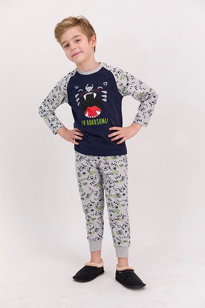 ROLY POLY Navy Blue Rolypoly Im Roarsome Boy's Pajama Set