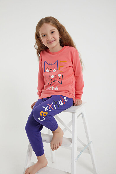 ROLY POLY Rolypoly Cattitude Pembe Kız Çocuk Uzun Kol Pijama Takım