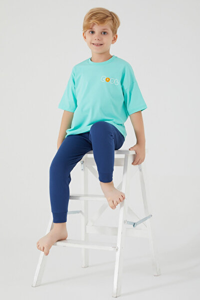 ROLY POLY Rolypoly Cool Blue Boy Short Sleeve Pajama Set