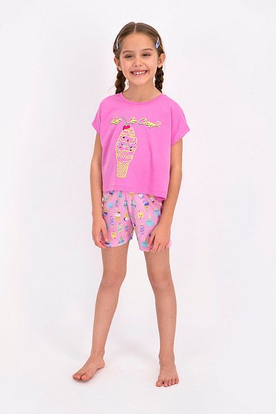 ROLY POLY Rolypoly Love Orchid Girl's Shorts Set - Ice Cream Pattern