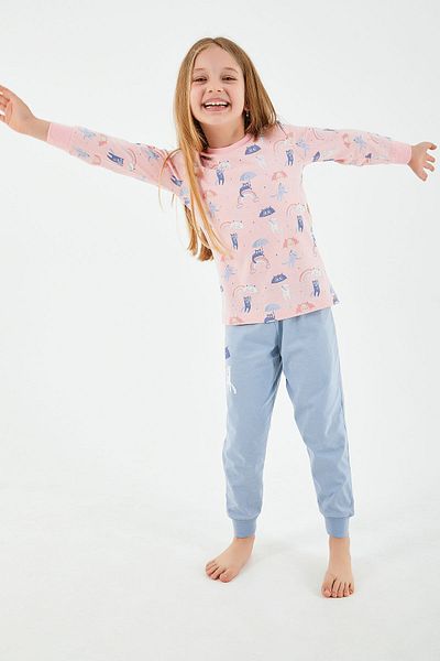 ROLY POLY Rolypoly Rainbow - Pink Girl's Long Sleeve Pajama Set