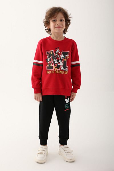 Mickey Mouse Disney Boy's Red Tracksuit Set