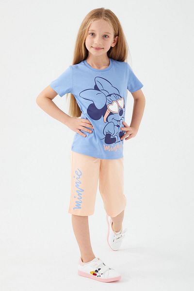 Minnie Mouse Κοριτσίστικο Σετ Κάπρι Μπλε