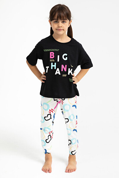 ROLY POLY Rolypoly Big Thanks Siyah Kız Çocuk Pijama Takımı