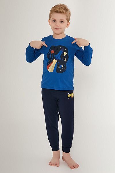 Rolypoly Boy's Blue Long Sleeve Pajama Set