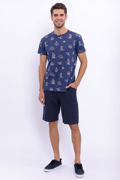Arnetta Men's Indigo Bermuda Suit - Sailor