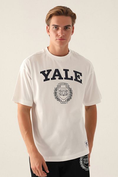 Yale Ανδρικό μπλουζάκι Book Cream