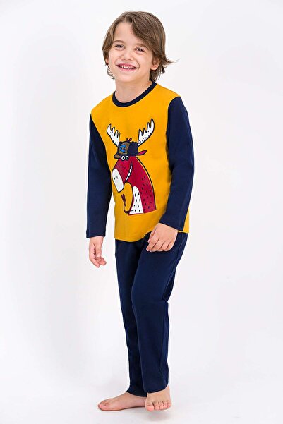 ROLY POLY Rolypoly Winter Deer Mustard Boys' Pajama Set
