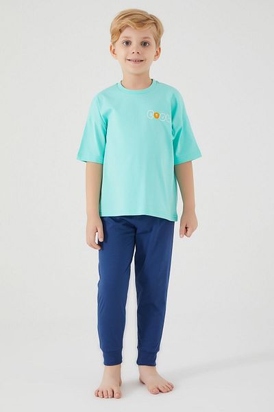 ROLY POLY Rolypoly Cool Blue Boy Short Sleeve Pajama Set