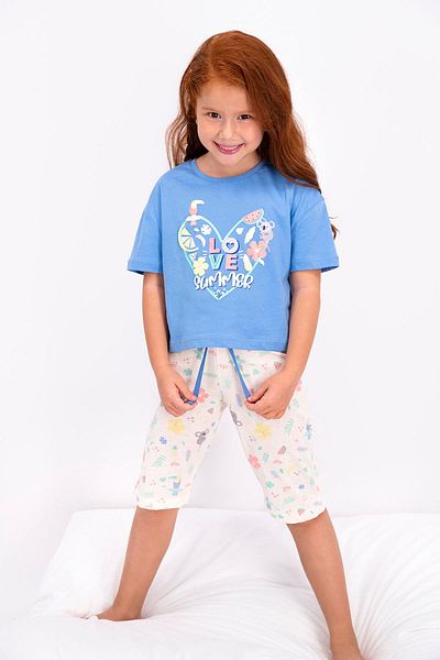 ROLY POLY Set Capri pentru fete Love Light Indigo Rolypoly - Vară