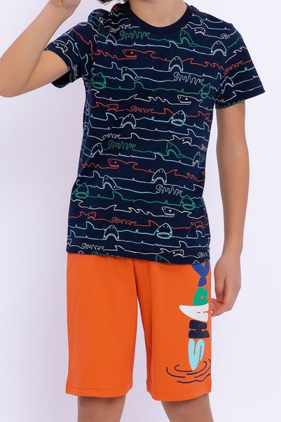 ROLY POLY Rolypoly Boy Navy Blue Bermuda Suit