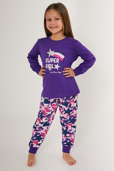 Rolypoly Girl's Purple Long Sleeve Pajama Set