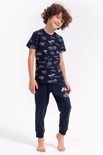 ROLY POLY Rolypoly Surf Rider Navy Blue Boy Pajama Set