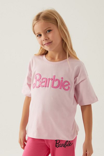 Barbie Tricou pentru fetiță Pink Short Powder