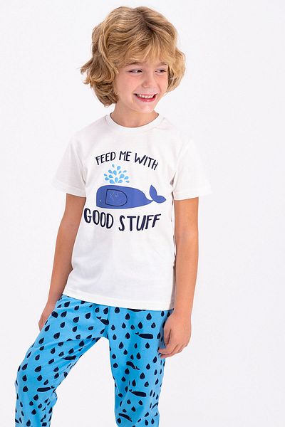 ROLY POLY Σετ νεανικές πιτζάμες με κοντό μανίκι Rolypoly Good Stuf Cream