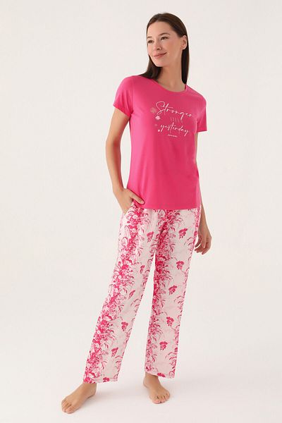 Pierre Cardin Set de pijamale cu mânecă scurtă pentru femei Than Light Fuchsia