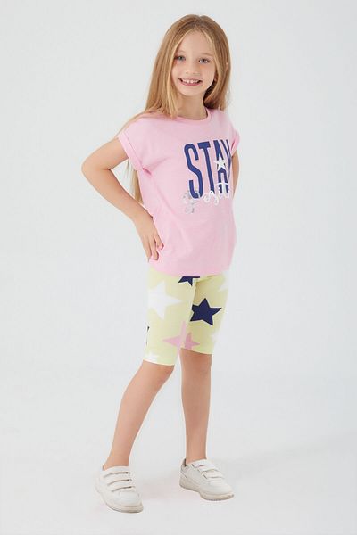 ROLY POLY Rolypoly Stay Positive Pink Girl's Bermuda Set