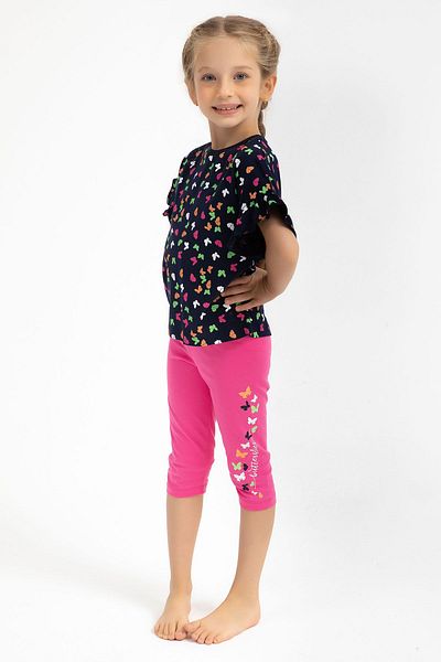 ROLY POLY Rolypoly Butterflys Navy Blue Girls' Tights Set