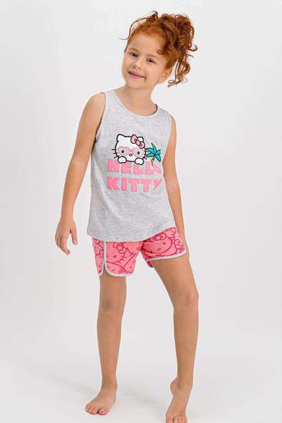 Hello Kitty Licensed Caramelange Thick Strap Shorts Set for Girls