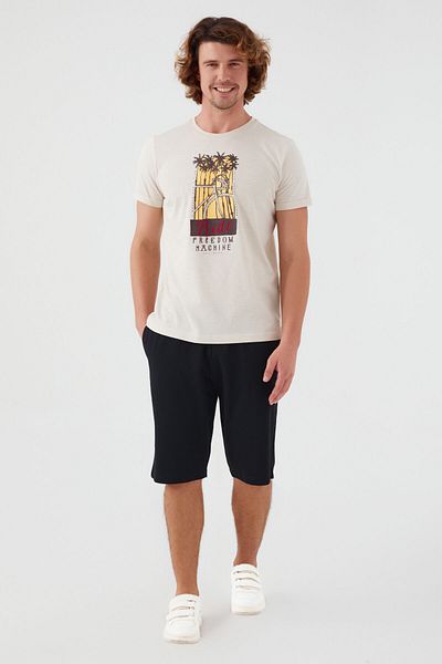 Arnetta Freedom Machine Beige Men's Bermuda Trousers Set