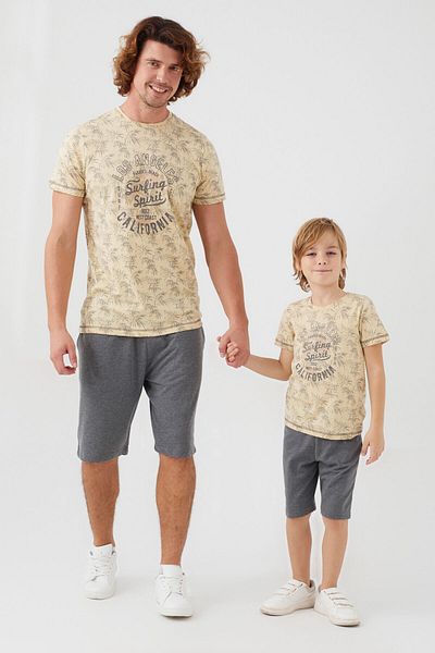 Arnetta Ανδρική στολή βερμούδας Surfing Spirit Dark Beige