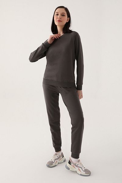 Arnetta Σετ γυναικεία αθλητική φόρμα Simples Dark Grey