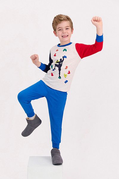 ROLY POLY Rolypoly Kremmelange Boy's Long Sleeve Pajama Set