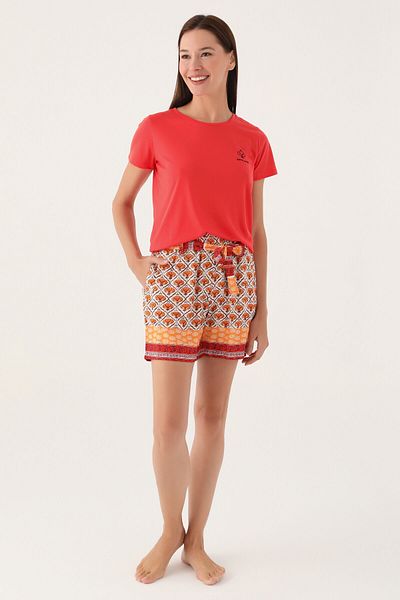 Pierre Cardin Daisy Pomegranate Women's Shorts Set