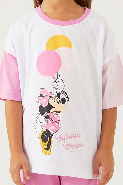 Minnie Mouse Σετ πιτζάμες με κοντομάνικο κοριτσίστικο Ballons White