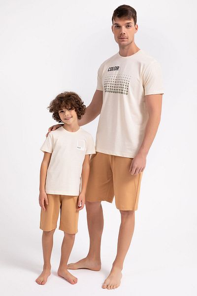 Arnetta Boy Bermuda Suit - Ivory Color