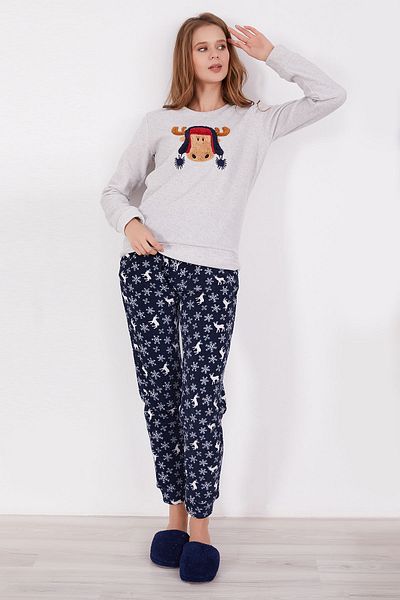 Arnetta Grimelanj Deer Long Sleeve Women's Pajamas Set