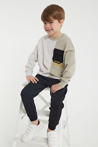 ROLY POLY Rolypoly Say Yes To New Adventures Light Khaki Boy's Tracksuit Set