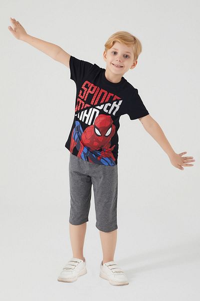 SPIDERMAN The Heroic Man Black Boy Capri Suit