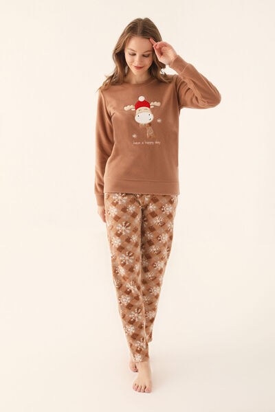 Arnetta Biscuit Women's Long Sleeve Pajama Set