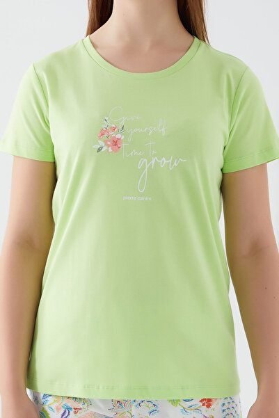 Pierre Cardin To Grow Yeşil Kadın Kısa Kol Pijama Takım