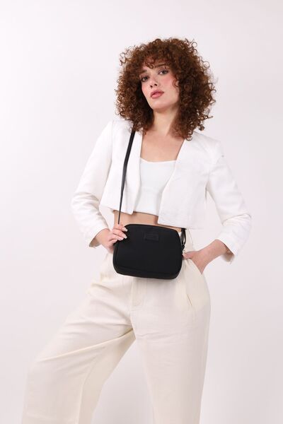 NOTHING Women's Fabric Mini Urban Cross Strap Zippered Adjustable Strap Model Hand Arm And Shoulder Bag